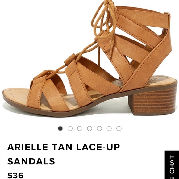 Lulus Shoes - Lulu’s Lace-up Block Heel Sandals
